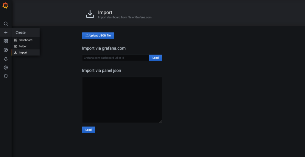 Import Grafana Dashboard